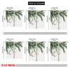 2pcs,2D Plane Printing Print Curtains Christmas Ornaments Fir Branch Watercolor (3) Versatile 100% Polyester (without Rod)