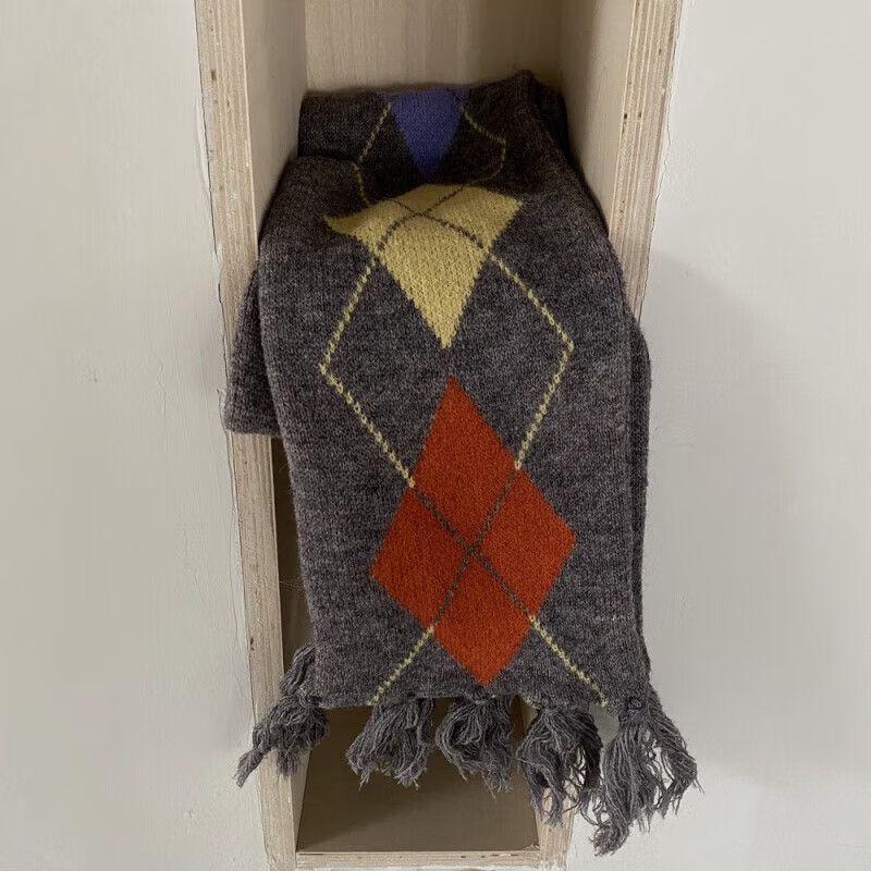 

Retro Argyle Warm Scarf