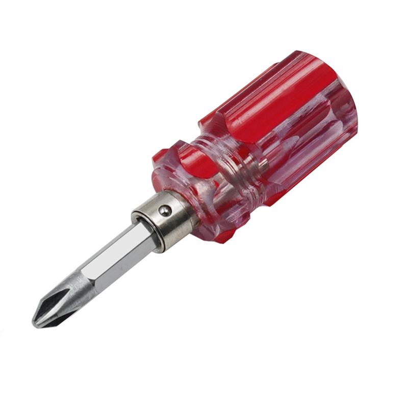 1pcs Short Handle Screwdriver Set Portable Encapsulation/Crystal Radish Handles Flat Crosshead Screwdrivers For Repairing Tools
