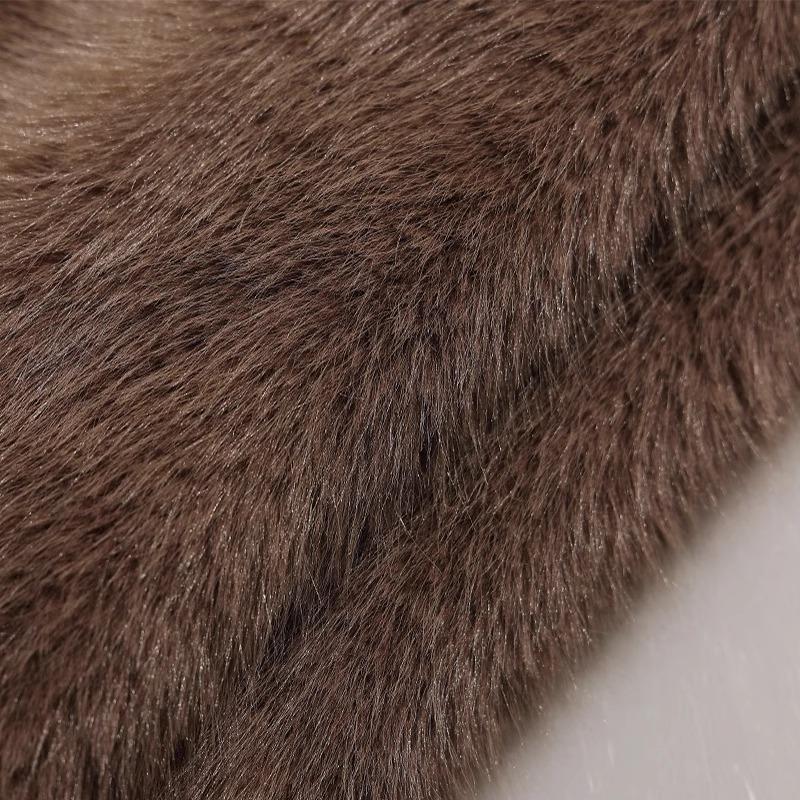 50x180cm Thickend Faux Fox Long Hair Plush Fabric for Coats Collar Toys Carpet For Diy Sewing Plain Soft Warm Fur Cloth