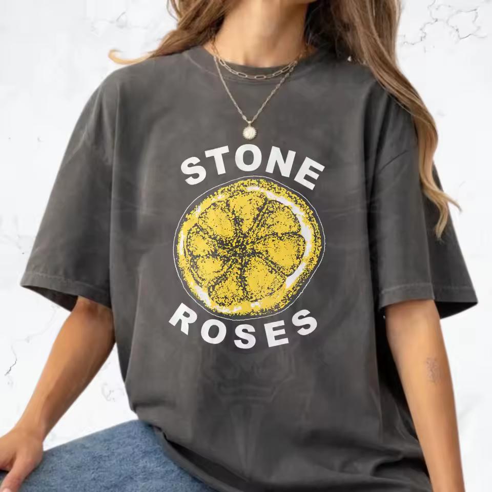 STONE ROSE Unisex Alternative Rock Clothing Summer New Casual Unisex T shirt