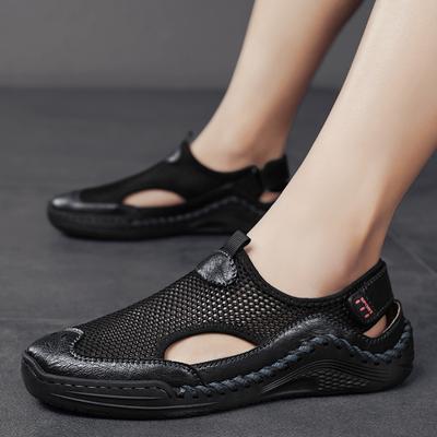 Men'S Summer Sneakers Comfort Casual Sneaker Soft Sole New Outdoor Trendy Sandals Mesh Hollow Casual Outerwear Shoes 46 Size