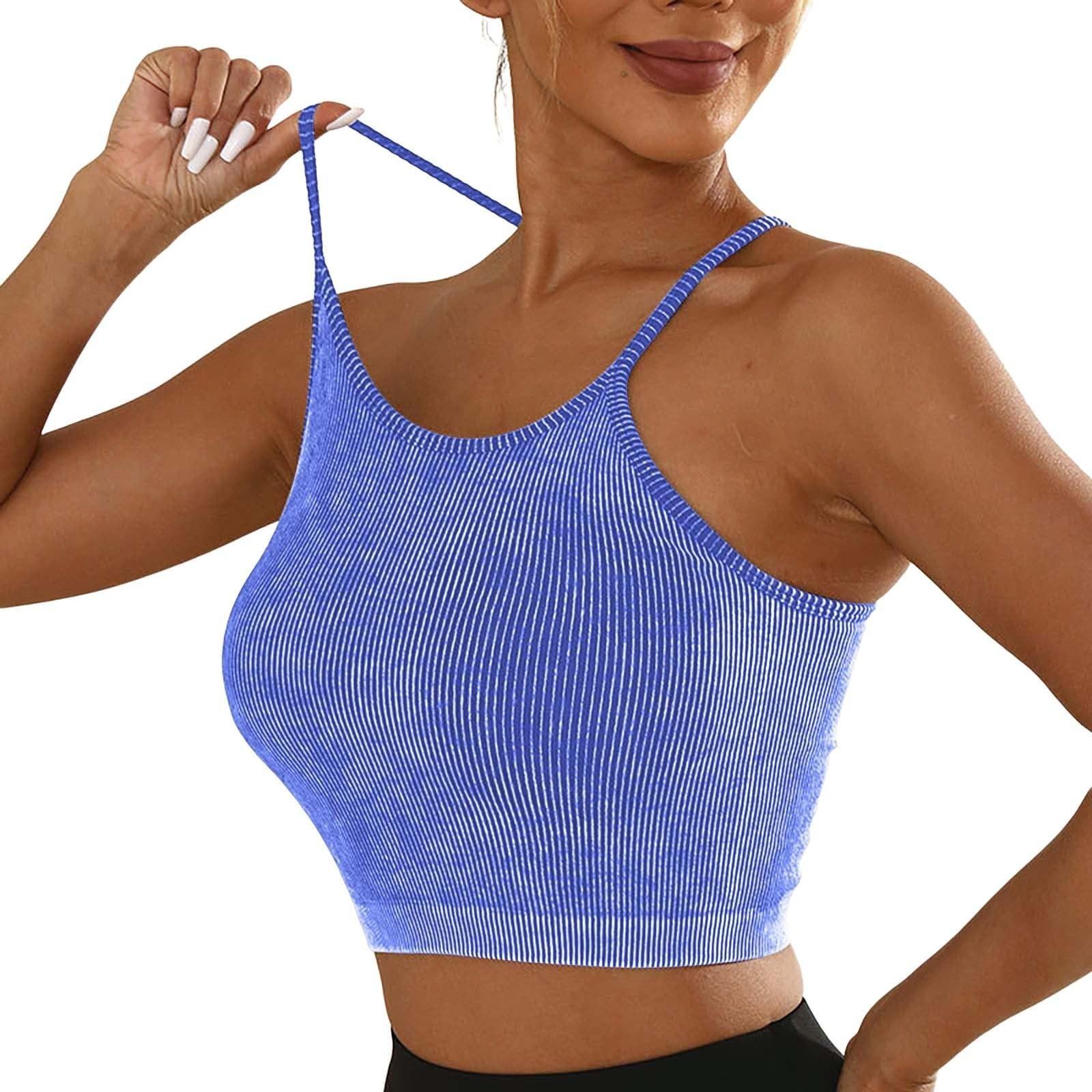 

Women Racerback Spaghetti Thin Strap Workout Yoga Gym Fitness Sports Tops L