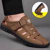 Summer Men's Sandals New Breathable Casual Sandals Hollow Out Beach Shoes for Men Non-slip Driving Shoes Business Leather Sandal