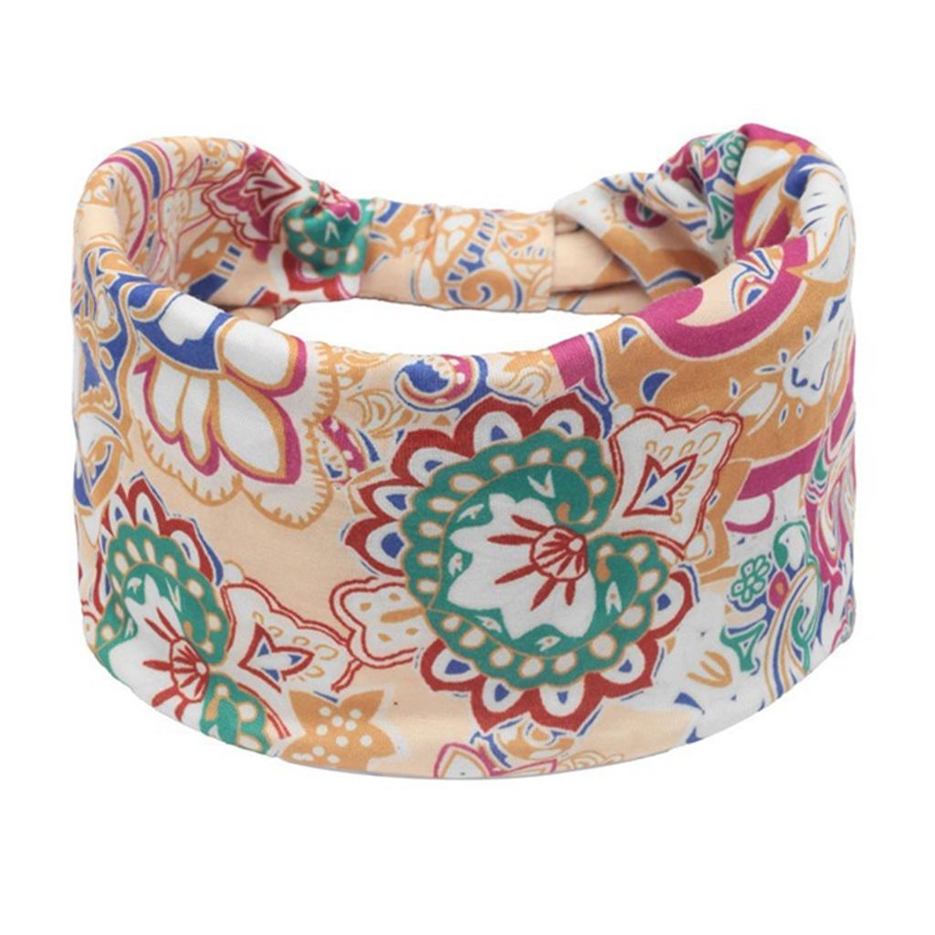 Bohemian Cashew Yoga Übung Stirnband Anti Schweiß und Feuchtigkeit Absorbieren Elastische Baumwolle Stirnband Knoten Stirnband