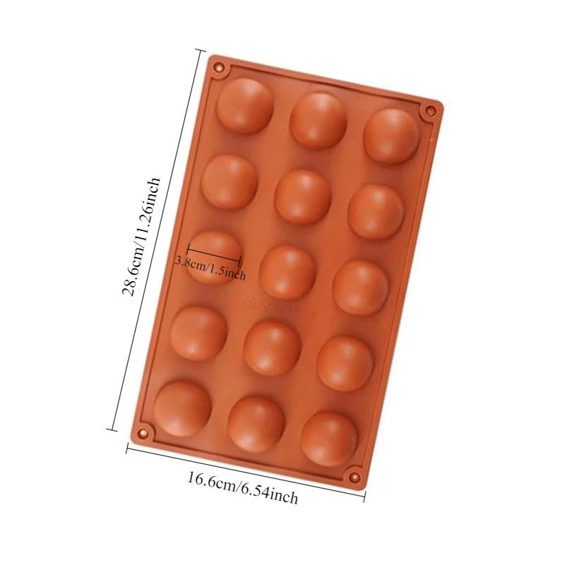 6/8/15/18/24/35 Holes Silicone Half Sphere Mold For Baking Half Ball Chocolate Candy Dome Pudding Mousse Cake Pastry Tools