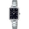 Casio Casio Standard Cheap Casio Women's Brass Metal Watch Silver Black LTP-V009D-1E