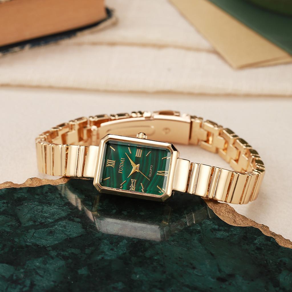 Fashionable leisure trend casual quartz watch with a unique design and a stainless steel strap for women