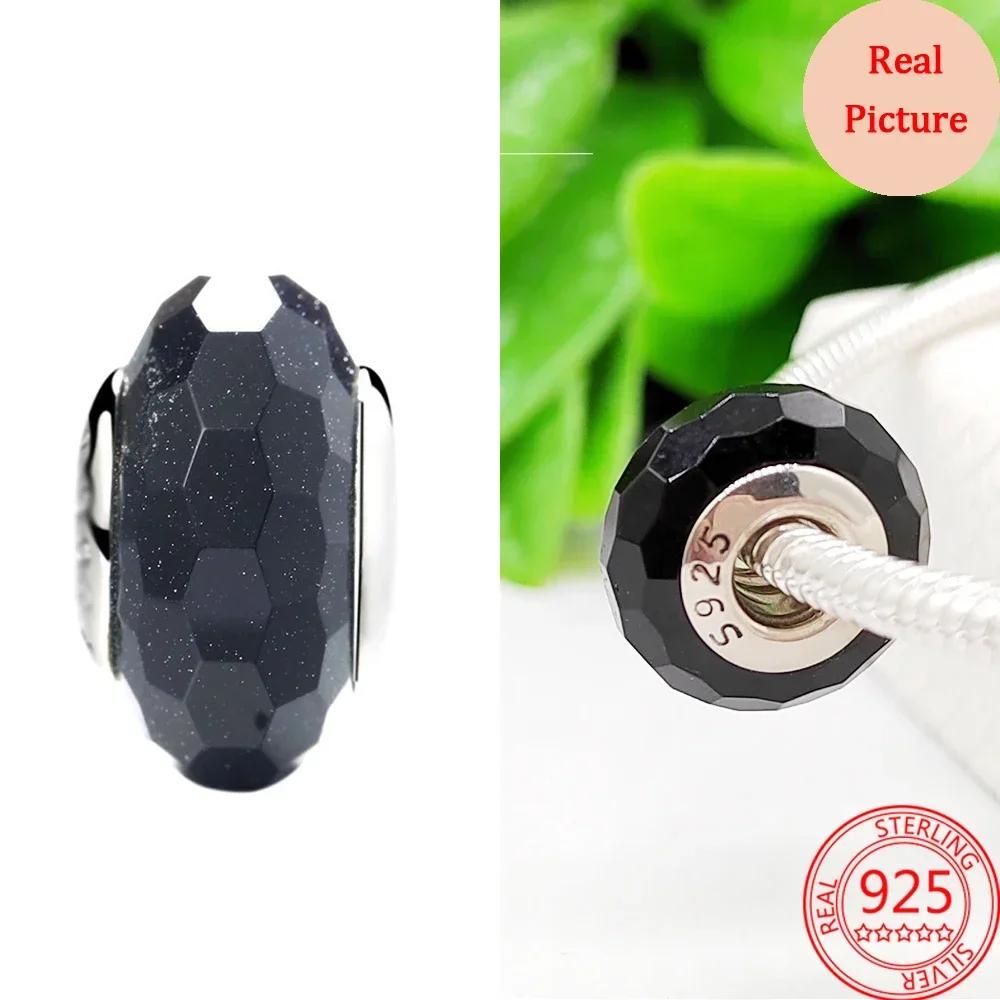 Srebro 925 Szkło Murano Galaktyka Gwiazdy Koniczyna Serce Bąbelki Błyszczące Koraliki Pasują do Bransoletki Charms DIY Biżuteria Dla Mamy