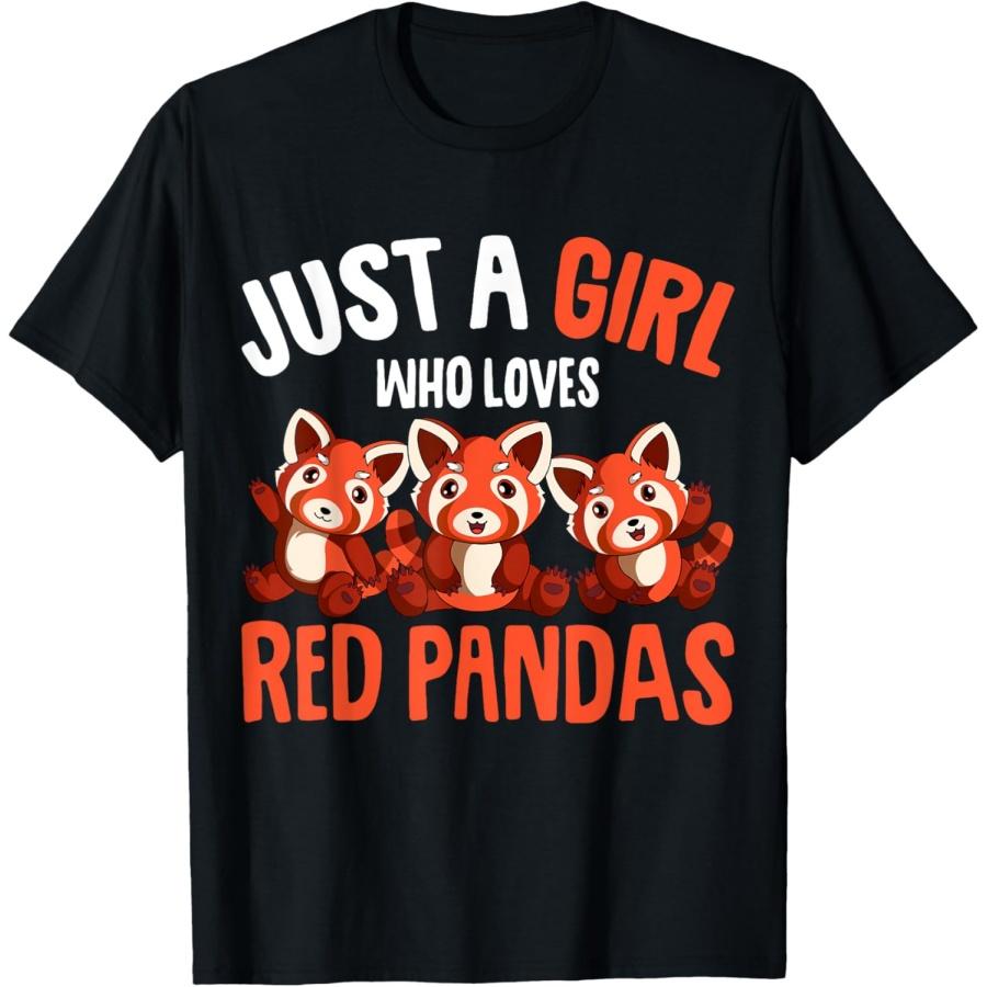 Just A Girl Who Loves Red Pandas Kids T-Shirt XXXXXL чёрный