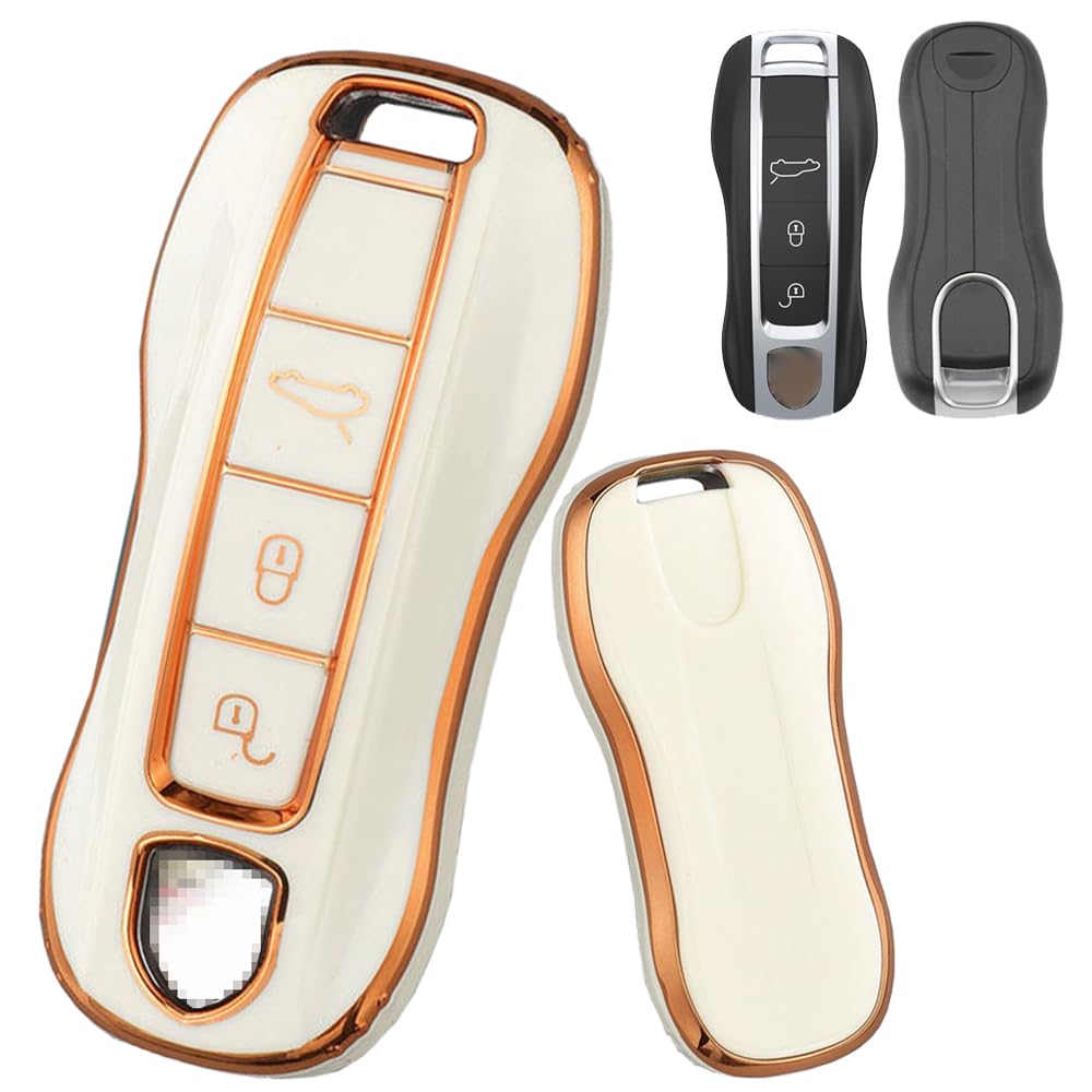 

Специальный чехол для смарт-ключа Porsche, Чехол для ключа, Держатель для ключа, Силиконовый, Для Porsche Panamera, Cayenne, белый