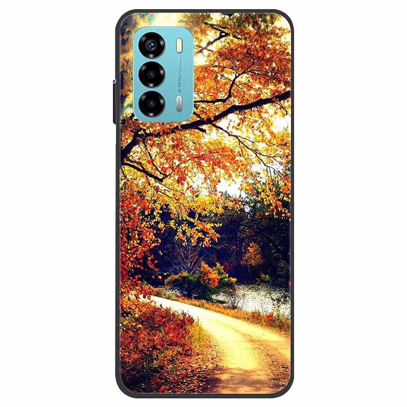 Custodia per ZTE Blade V40 Vita Fiore Marmo Nero Paraurti Morbido TPU Silicone Cover per ZTE V 40 Vita / Blade V40 Vita Custodie per Telefono