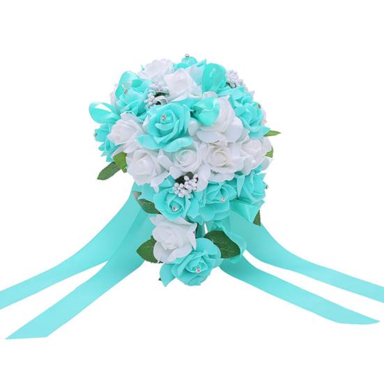 1 kytice drahokamu umělá růže květinová zahrada svatební scéna party dekorace