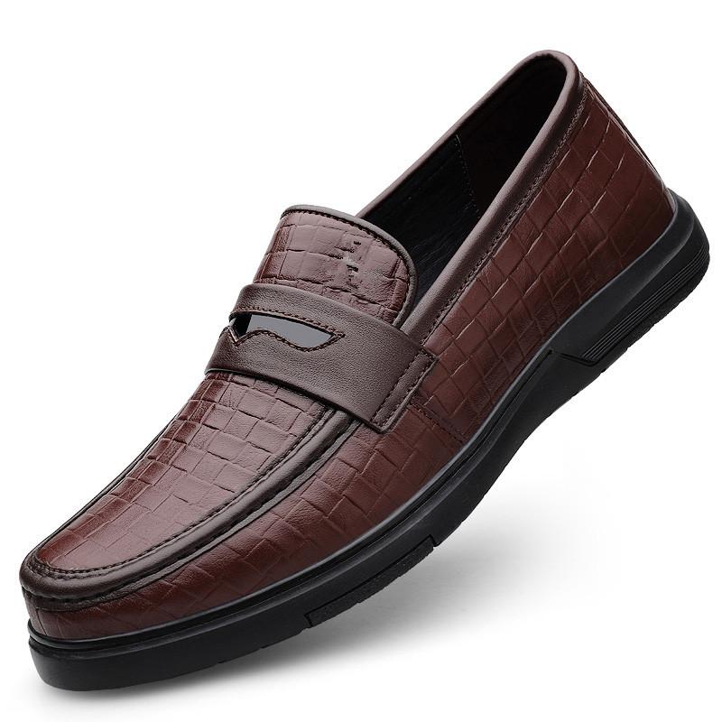 Fashion Genuine Leather Men Loafers Moccasins Handmade Man Casual Fashion Shoes All-match Men Slip on Flats Leisure Walk Business Shoes