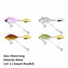 13,6 g/44 mm esca finta Spin paillettes metallo resistente gancio triplo VIB esca attrezzatura da pesca
