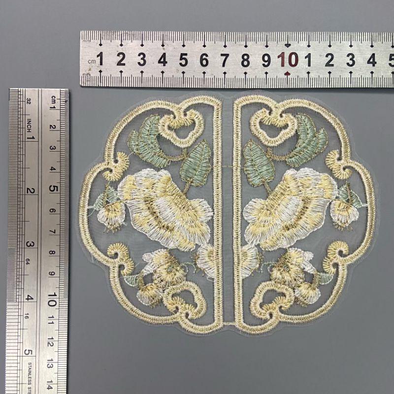 Крылья бабочки градиентного цвета: Вышитая своими руками кружевная водорастворимая органза шелковая бабочка