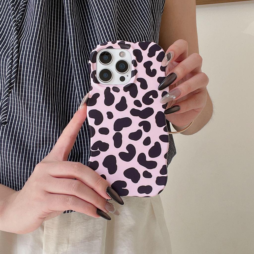 Korean Leopard Print Premium Phone Case for iPhone 17 Pro Max, 16, 14/13