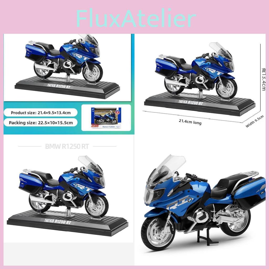Blue Alloy Simulation Motorcycle Model Toy For Collection Display And