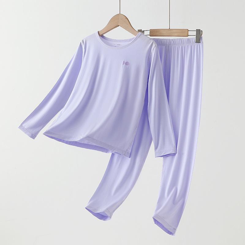 

Пижамы из лиоцелла весна и лето - унисекс, детская, свободная, защита живота для подростков 120 (Height 110-120cm / Weight 20-25kg)