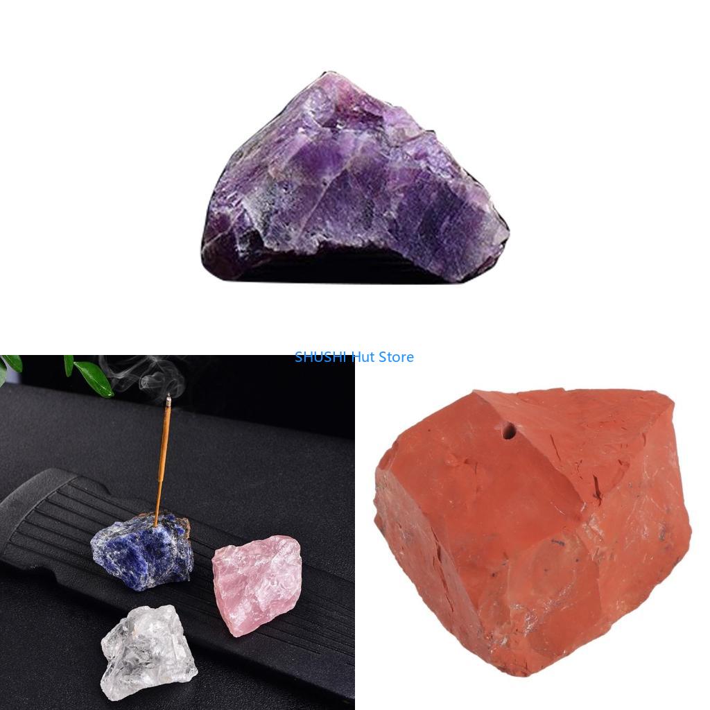 Crystal Stone Incense Holder Natural Healing Incense Tray D57B