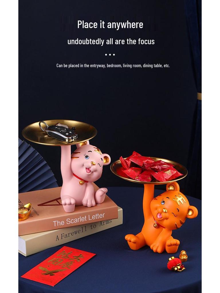 Hani Light Luxury Bear Key Tray for Living Room or Office