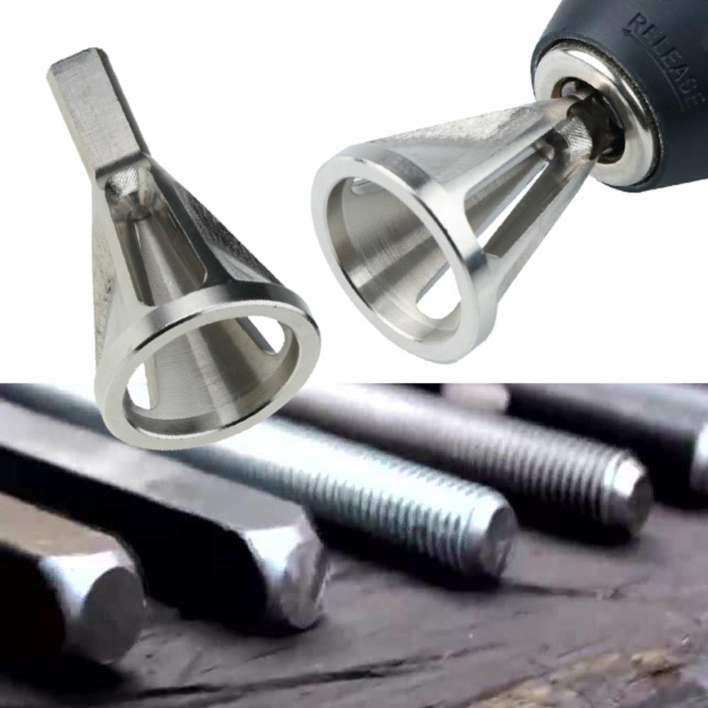 

Accessory External De-Burring Tool Remove Burr Chamfer Tool For Repair Bolt Drill Bit Deburring Silver triangle