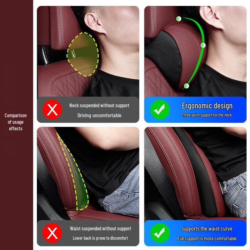 Cojín para Reposacabezas y Soporte Lumbar de Coche para Toyota Corolla, RAV4, Camry, Highlander, Avalon