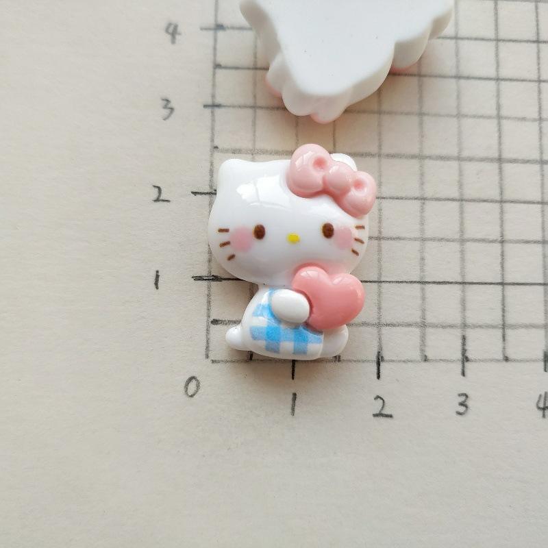 10/100PCS Cartoon bow cat resin jewelry accessories handmade DIY cream glue phone case hair clip water cup sticker material