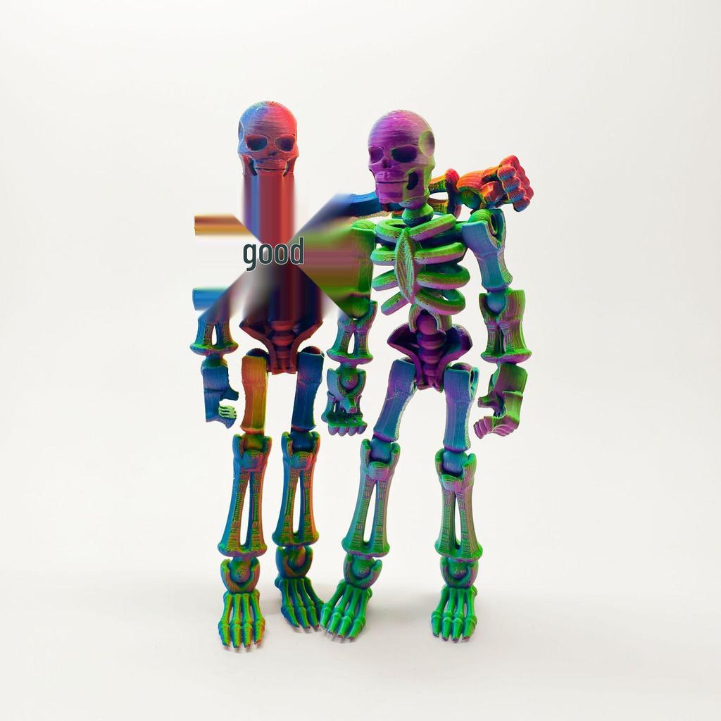 3D Articulated Skeleton Man: Poseable Stress Relief Toy & Decorative Craft Gift