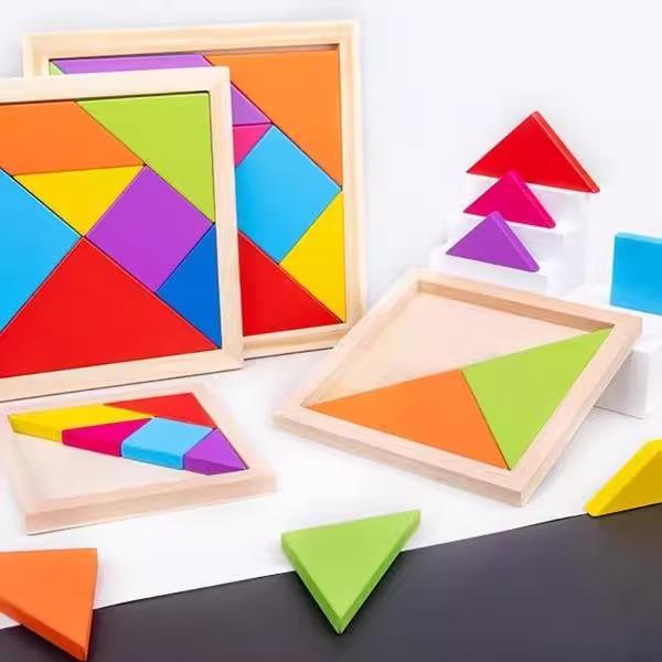 Newcomer Discount: Children's Educational Tangram Puzzle - Wooden Mathematical Teaching Aid