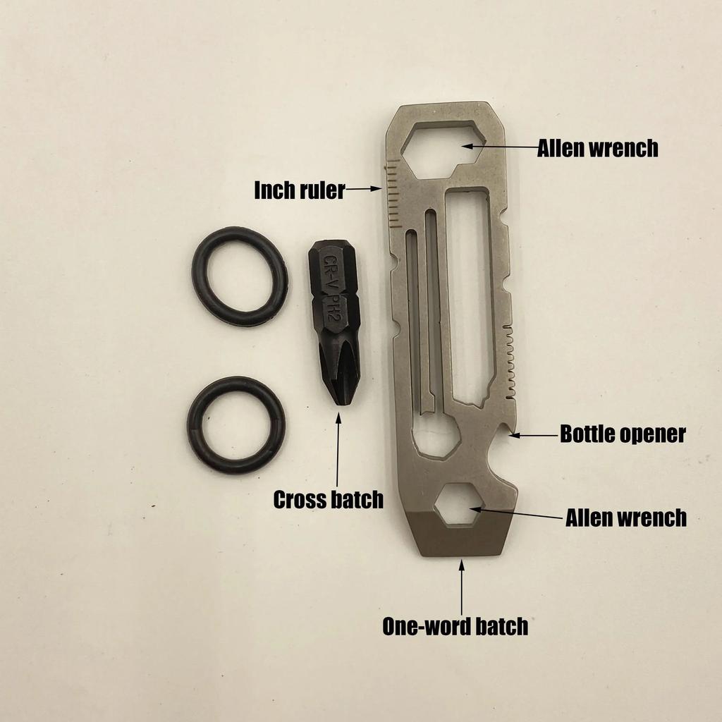 EDC Pocket Survival Tool Camping Screwdriver Bottle opener Wrench Key Chain Outdoor Tools Portable multi-function tool