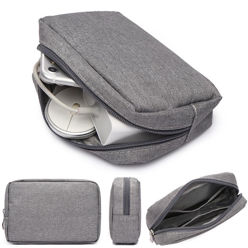 Water-resistant Cationic Portable Power Bank & Cable Storage Pouch for Digital Accessories