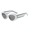 Women Retro Cat Eye Oval Frame Sunglasses Uv Protection Fashion Sun Glasses For Large Face