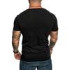 Lässiges Herren einfarbiges Kurzarm V-Ausschnitt Slim Fit Fitness T-Shirt Bluse Top