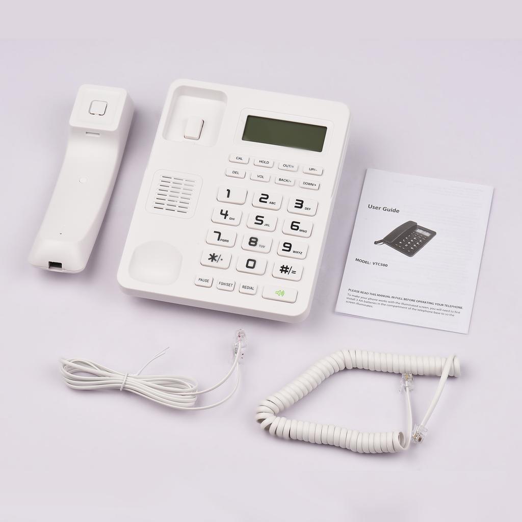 Desktop Corded Landline Phone Fixed Telephone Big Button for Elderly Seniors Phone with LCD Display MuteCelsius PauseCelsius HoldCelsius FlashCelsius