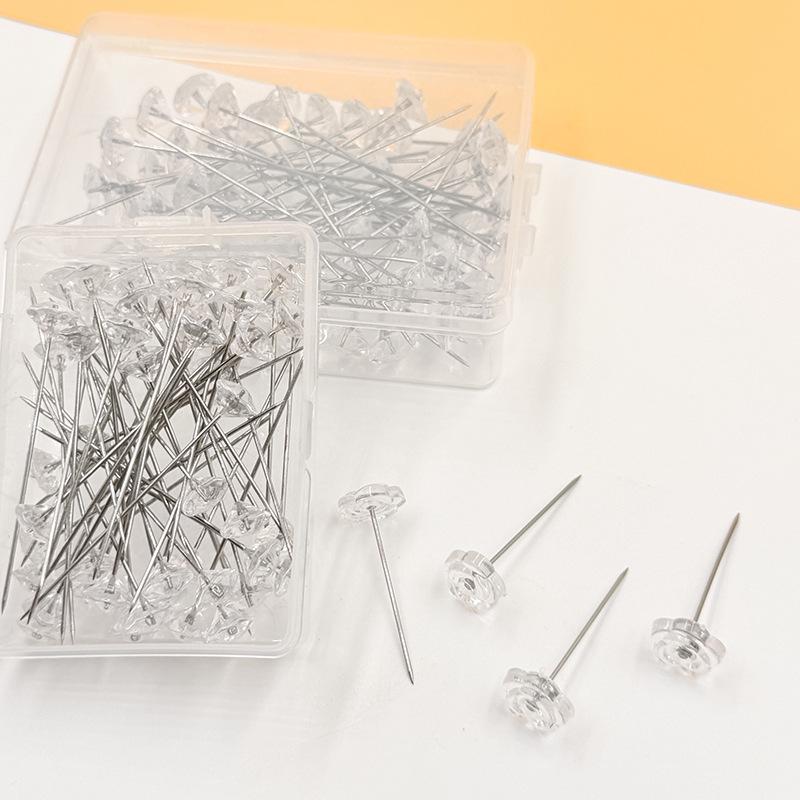 Diamantförmige durchsichtige Stecknadeln für DIY, Nähen und Quilten