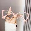 Blue Light Blocking Glasses Cat Eye Color Block Metal Frame Clear Lens Computer Glasses Spectacles For Women