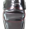 LOUIS VUITTON loafers Square toe leather penny loafers with logo leather 35.5 Used