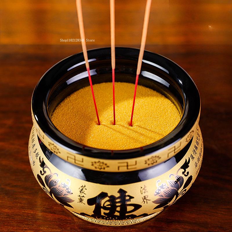 100g/1000g Weihrauchsand Gold Jade Ming Sandsack gefüllt mit Fassschmirgel Buddhistische Halle Gewidmet der Ahnengalerie Asche Schmirgel