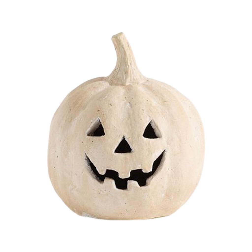 Halloween Jack-O-Lantern Decoration Handmade Kiln Fired Pumpkin Ornaments Resin Pumpkin Statue Halloween Decoration Party Props