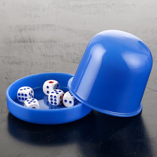 1 Set Würfelbecher mit Basis 6 Dot Dice Heavy Duty Manual Shaker