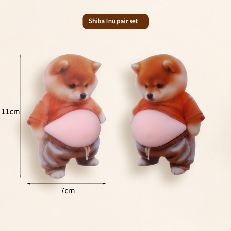 

3D Belly Cat Sticker Silicone Car Anti-collision Sticker Beautiful Home Anti-collision Sticker Auto Interior Decor