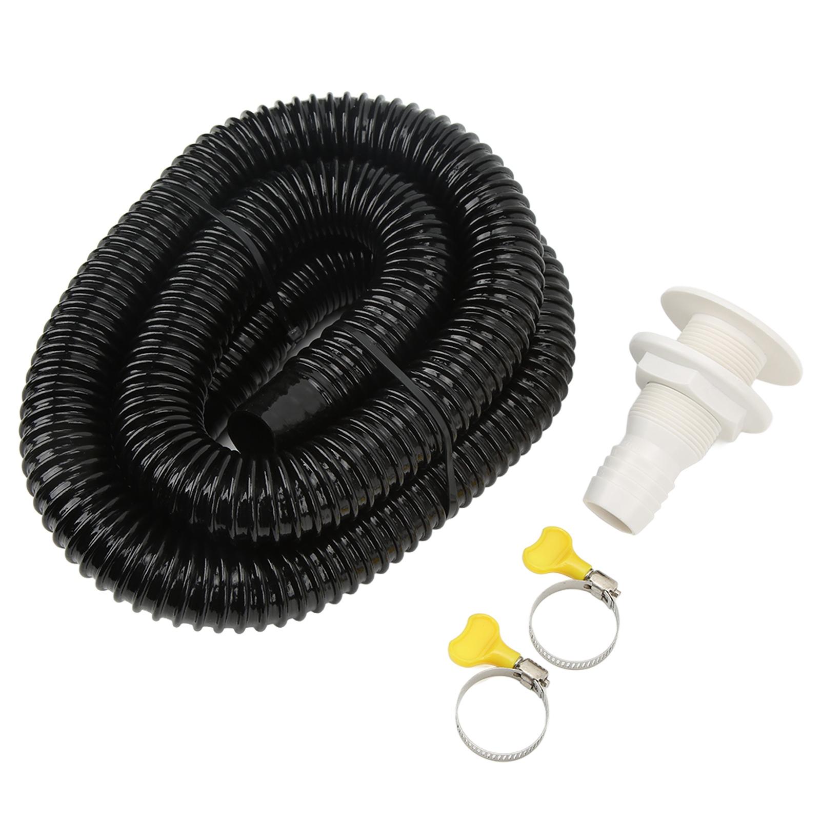 Marine Bilge Pump Installation Kit with Hose Clamps Thru Hull Fitting for Boats Yachts RVs