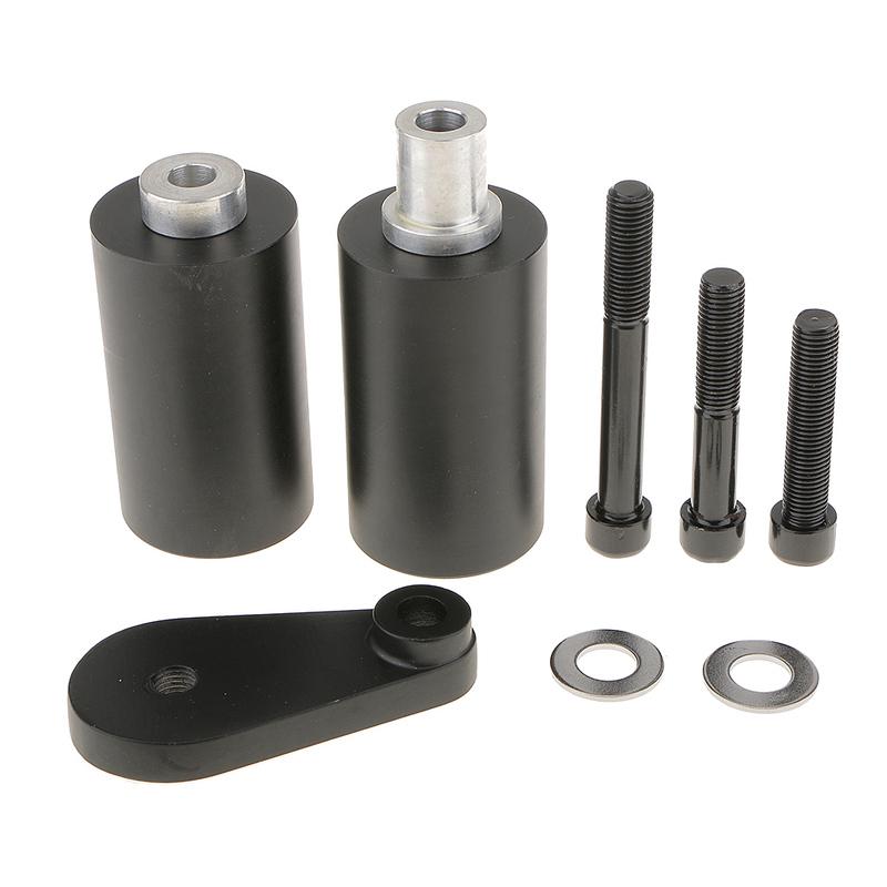 Black Carbon Fiber Frame Sliders Engine Protector Anti Fall Set for Yamaha YZF R6 2003 2005