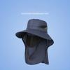 New Face Neck Protection Beach Cap Detachable Anti-UV Bucket Hat All-directional Breathable Sunscreen Hat Spring Summer