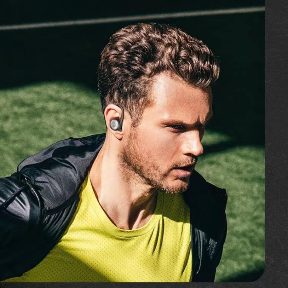 Ny Bluetooth-oppgradert versjon av kjørende Bluetooth-hodesett Ekte trådløs støyreduksjon og semi-i-øret sportshodesett