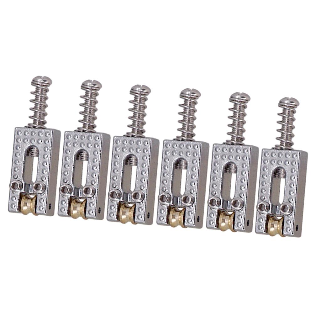 Electric Guitar Bridge Saddle Zinc Alloy Locked String Roller Saddle Accessory Replacement for Electric Guitar Parts