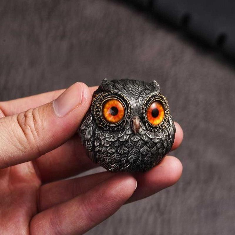 

New Owl Beads Pendant Resin Handicraft Ornaments for Home and Courtyard Decoration красный