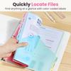 8 Tabs A4 Size 3 Ring Binder Dividers Waterproof Plastic File Index Pages Double-Pocket Index Dividers