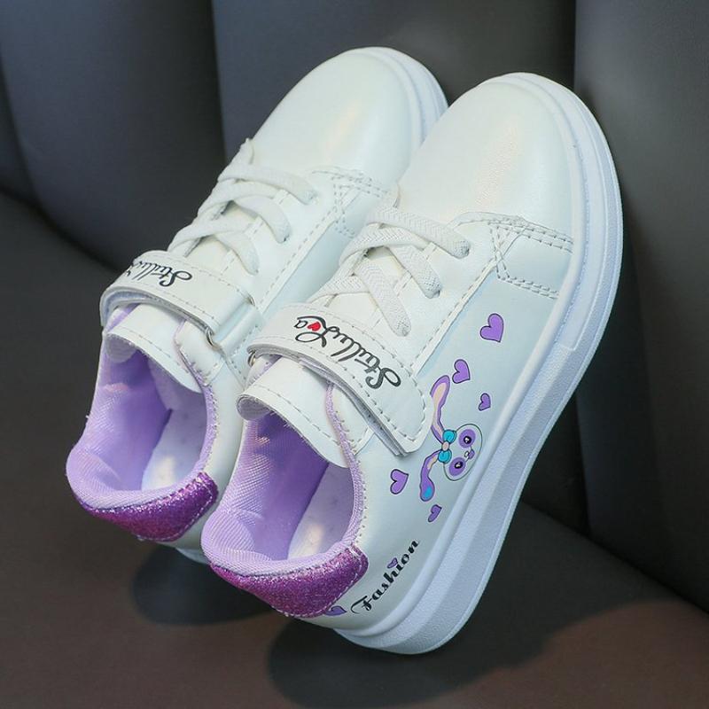 

Girls Small White Shoes Spring Children s Board Shoes Leather Casual Sports Shoes 26 фіолетовий